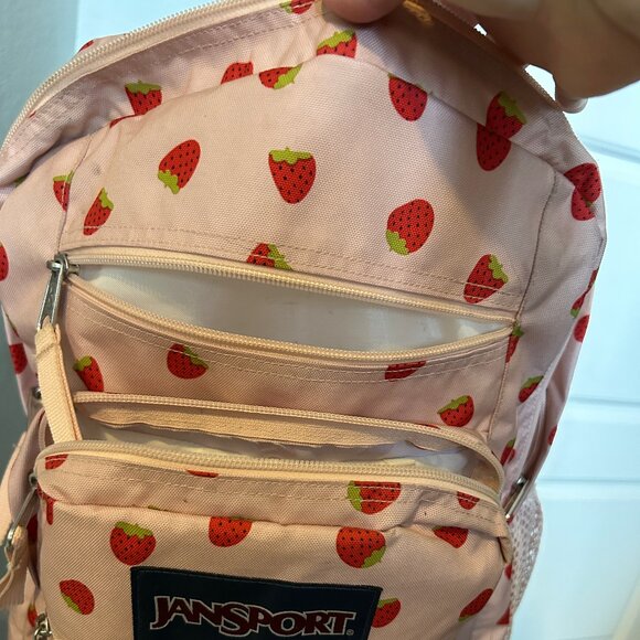 JanSport Big Student 17.5"-Backpack in Strawberry Shower Pink - Picture 5 of 16